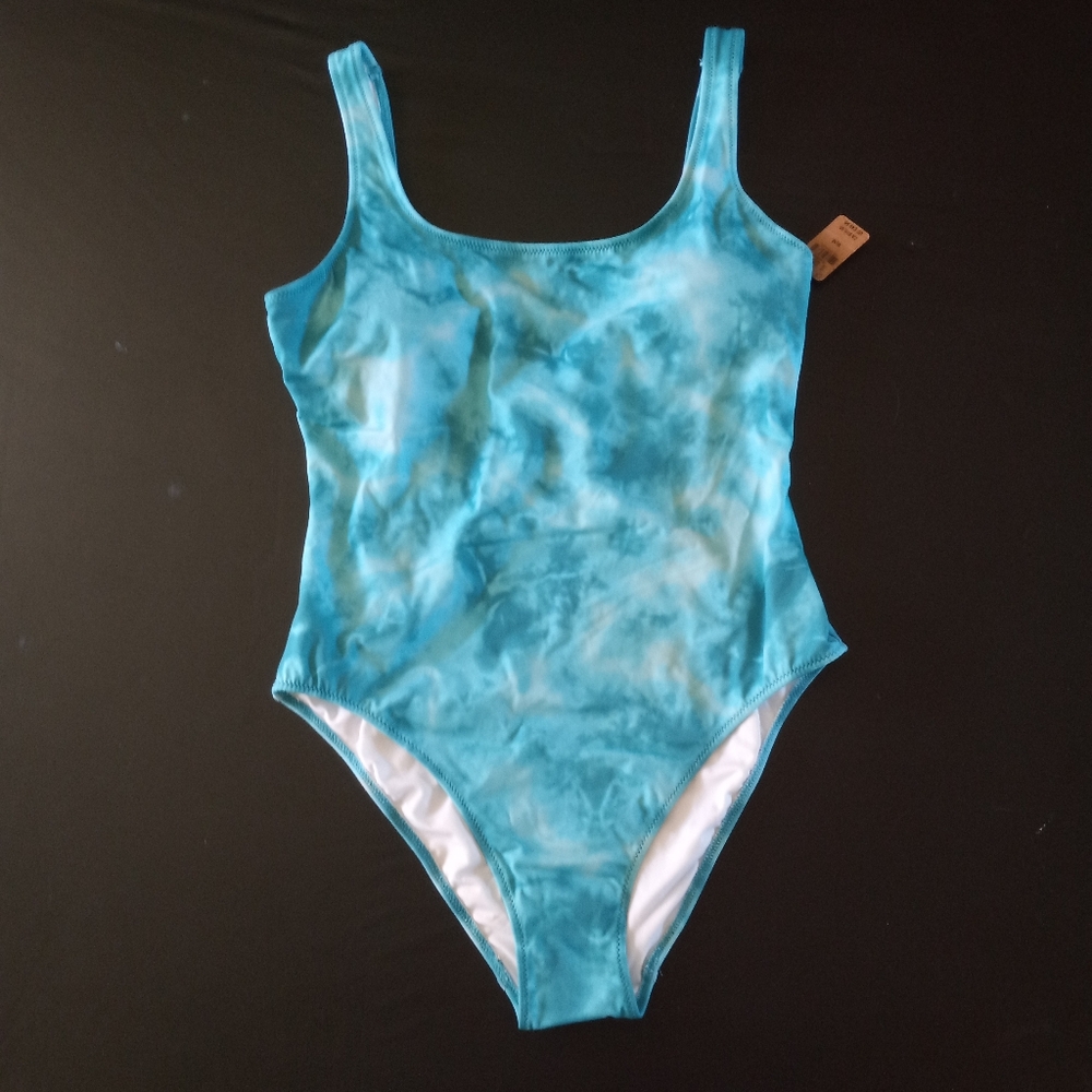 PINK Victoria's Secret Blue and White One Piece Swimsuit